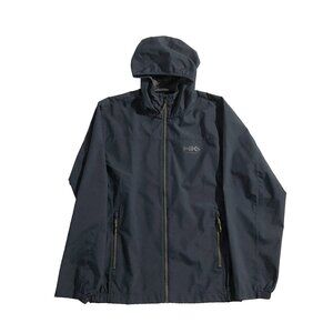 Hawke & Co Performance Rain Jacket Mens M Navy Hooded Windbreaker Light Jacket